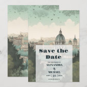 Italië Rome Bestemming Bruiloft Save The Date (Voorkant / Achterkant)