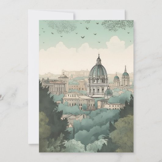 Italië Rome Bestemming Vrijgezellenfeest Kaart (Achterkant)