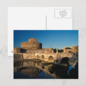 Italië, Rome, Castel Sant'Angelo en rivier Briefkaart (Voorkant / Achterkant)