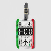 Italië Rome FCO Airport Bagagelabel (Voorkant (verticaal))