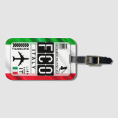 Italië Rome FCO Airport Bagagelabel (Voorkant (horizontaal))