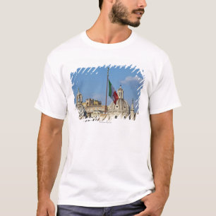 Italië, Rome. Italiaanse vlag T-shirt