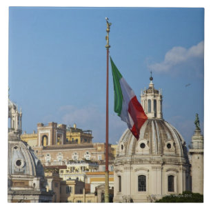 Italië, Rome. Italiaanse vlag Tegeltje