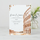 Italië Rome landschap bruiloft uitnodiging (Staand voorkant)
