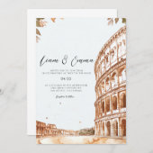 Italië Rome landschap bruiloft uitnodiging (Voorkant / Achterkant)