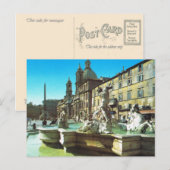  Italië, Rome, Piazza Navonna Briefkaart (Voorkant / Achterkant)