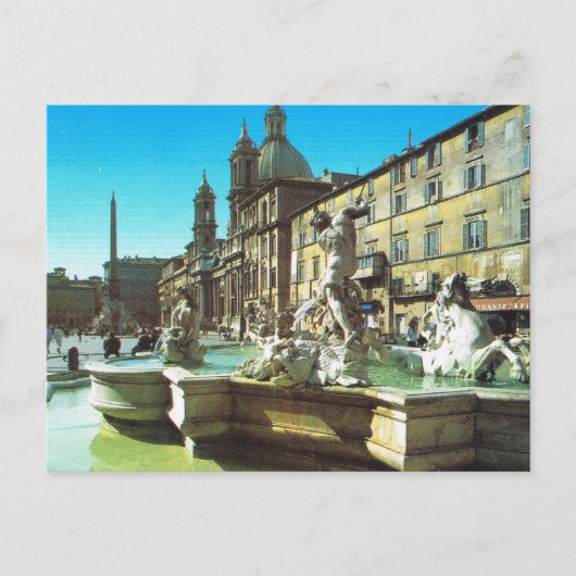  Italië, Rome, Piazza Navonna Briefkaart (Voorkant)