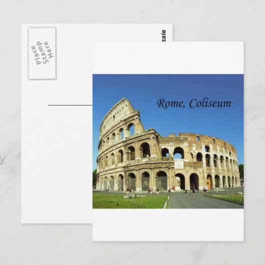 Italië, Rome, Roman Coliseum (St.K.) Briefkaart (Voorkant / Achterkant)