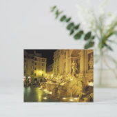 Italië, Rome. Trevi-fontein 's nachts. Briefkaart (Staand voorkant)
