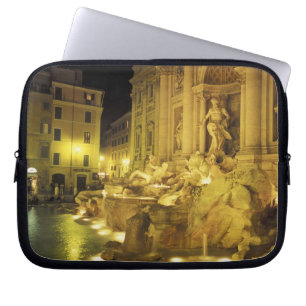 Italië, Rome. Trevi-fontein 's nachts. Laptop Sleeve