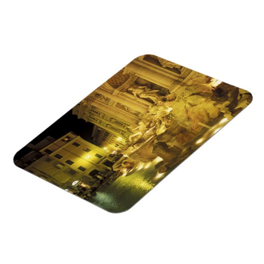 Italië, Rome. Trevi-fontein 's nachts. Magneet (Linkerzijde)