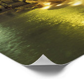 Italië, Rome. Trevi-fontein 's nachts. Poster (Hoek)