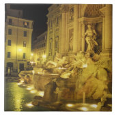 Italië, Rome. Trevi-fontein 's nachts. Tegeltje (Voorkant)