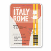 Italië Rome vakantie ticket Sticker (Voorkant)