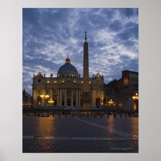 Italië, Rome, Vaticaanstad, St. Peter's Basilica Poster (Voorkant)