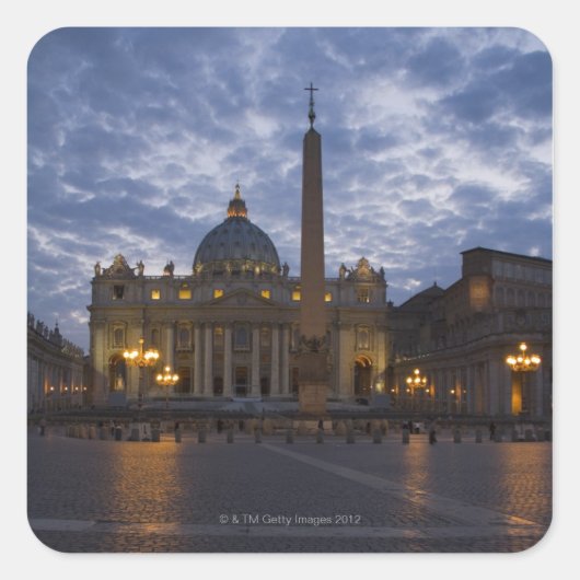 Italië, Rome, Vaticaanstad, St. Peter's Basilica Vierkante Sticker (Voorkant)