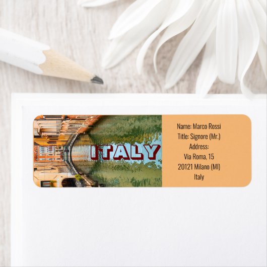 Italië Rome Venetië Canals Gebouwen pittoresk Etiket (Insitu)