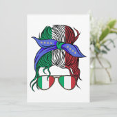 Italië rommelig broodje met Italiaanse vlag Kaart (Staand voorkant)