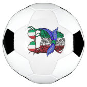 Italië rommelig broodje met Italiaanse vlag Voetbal (Gedraaid)