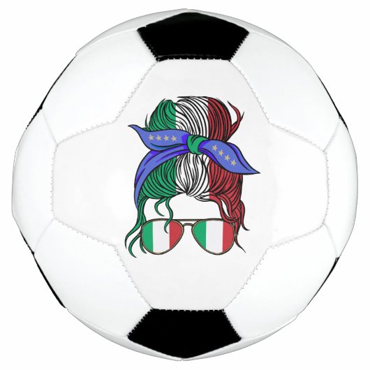 Italië rommelig broodje met Italiaanse vlag Voetbal (Voorkant)
