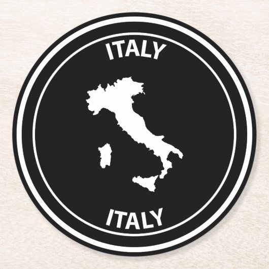 Italië Ronde Kartonnen Onderzetter (Voorkant)