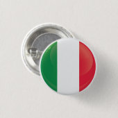 Italië Ronde pictogramvlag Button 3,2 Cm (Voorkant /achterkant)
