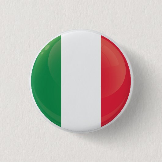 Italië Ronde pictogramvlag Button 3,2 Cm (Voorkant)