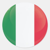 Italië Ronde pictogramvlag Ronde Sticker (Voorkant)