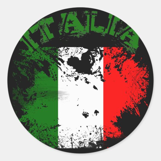 ITALIË RONDE STICKER (Voorkant)