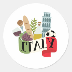 Italië Ronde Sticker