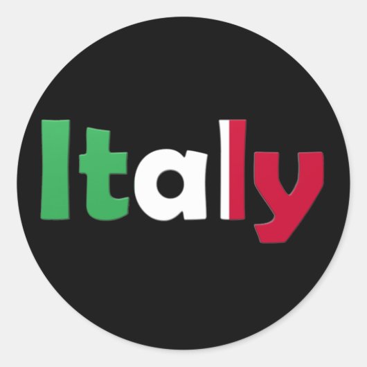 Italië Ronde Sticker (Voorkant)