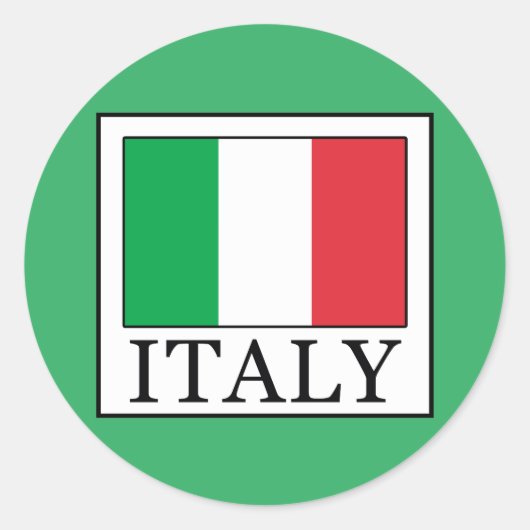 Italië Ronde Sticker (Voorkant)