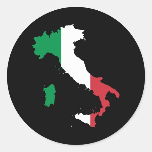 Italië Ronde Sticker (Voorkant)