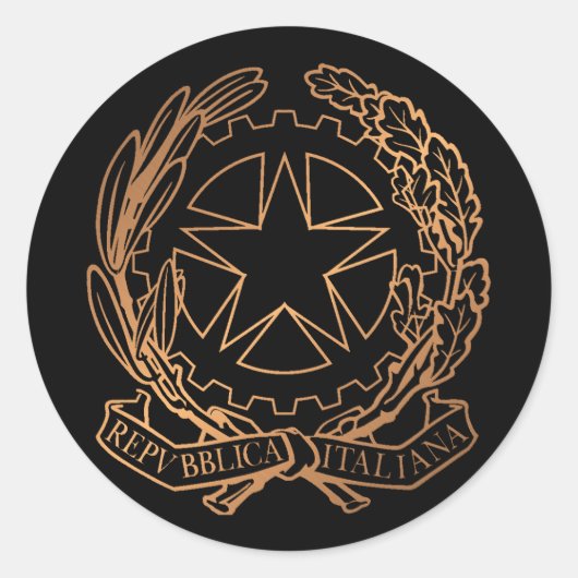 Italië Ronde Sticker (Voorkant)