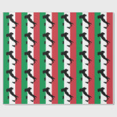 Italië Rood Wit Groen Strepen Cadeaupapier (Vlak)