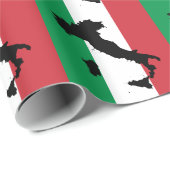 Italië Rood Wit Groen Strepen Cadeaupapier (Rol Hoek)