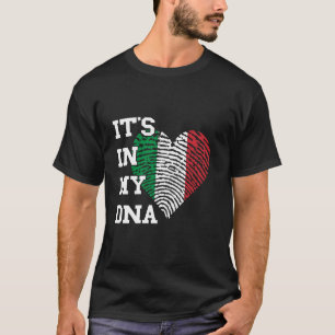Italië Roots Het Zit In Mijn DNA Hart Italiaanse T T-shirt