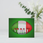 Italië Rugby Ball Briefkaart (Staand voorkant)