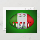 Italië Rugby Ball Briefkaart (Voorkant / Achterkant)