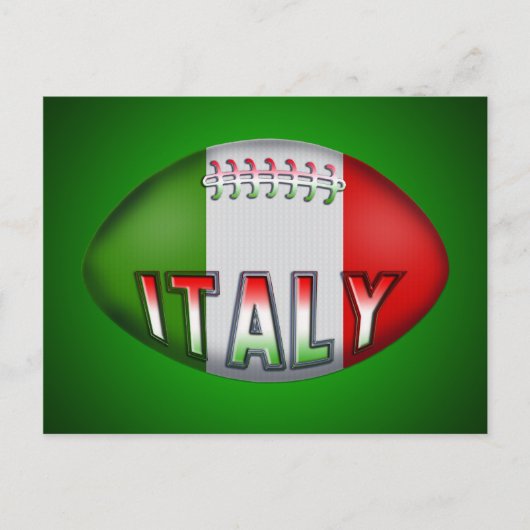Italië Rugby Ball Briefkaart (Voorkant)