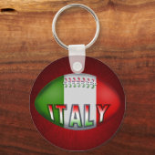 Italië Rugby Ball Sleutelhanger (Voorkant)