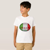 Italië Rugby Ball T-shirt (Voorkant volledig)
