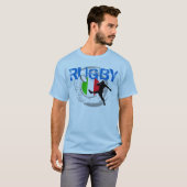 Italië Rugby Fans T-Shirt Kick (Voorkant volledig)