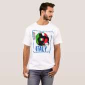 Italië Rugby T-Shirt Pass Ball (Voorkant volledig)
