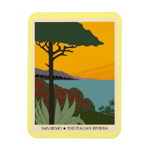 Italië San Remo Vintage Travel Poster Magneet