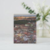 Italië, Sardinië, Bosa. Gezicht op stad vanaf Cast Briefkaart (Staand voorkant)