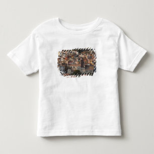 Italië, Sardinië, Bosa. Stadsgezicht met Castello Kinder Shirts