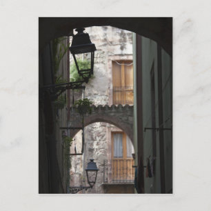 Italië, Sardinië, Bosa. Straatdetails. Briefkaart