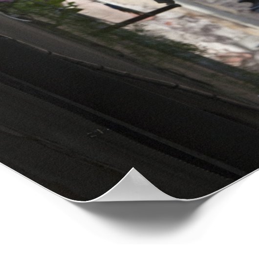 Italië, Sardinië, Bosa. Straatdetails. Poster (Hoek)