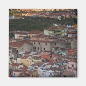 Italië, Sardinië, Bosa. Uitzicht van Castello Magneet (Voorkant)